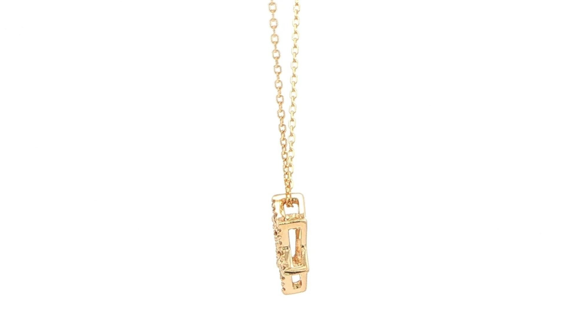 Diamond Star of David Charm Necklace in Yellow Gold (0.06cts TWT) side