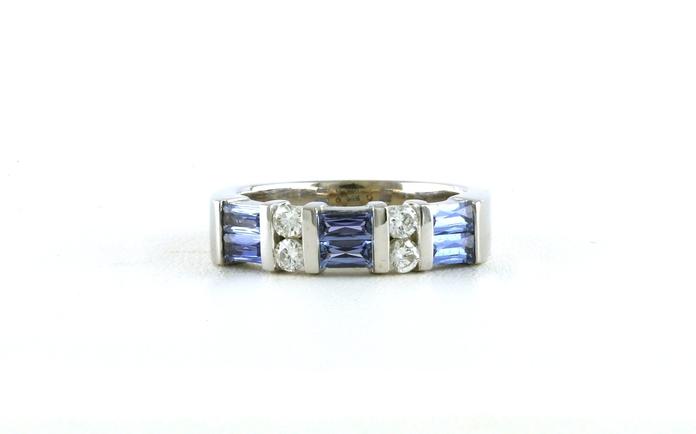content/products/Two Row Bar Set Montana Yogo Sapphire and Diamond Ring in White Gold (0.83cts TWT)