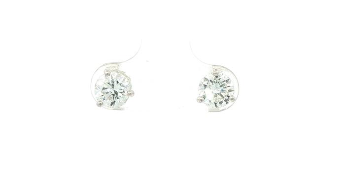 content/products/Diamond Stud Earrings in Three-Prong Martini Settings in White Gold (1.54cts TWT)