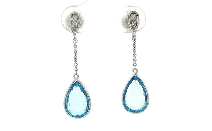 content/products/Pear-Shaped Blue Topaz Drop Earrings with Diamond Accent in White Gold