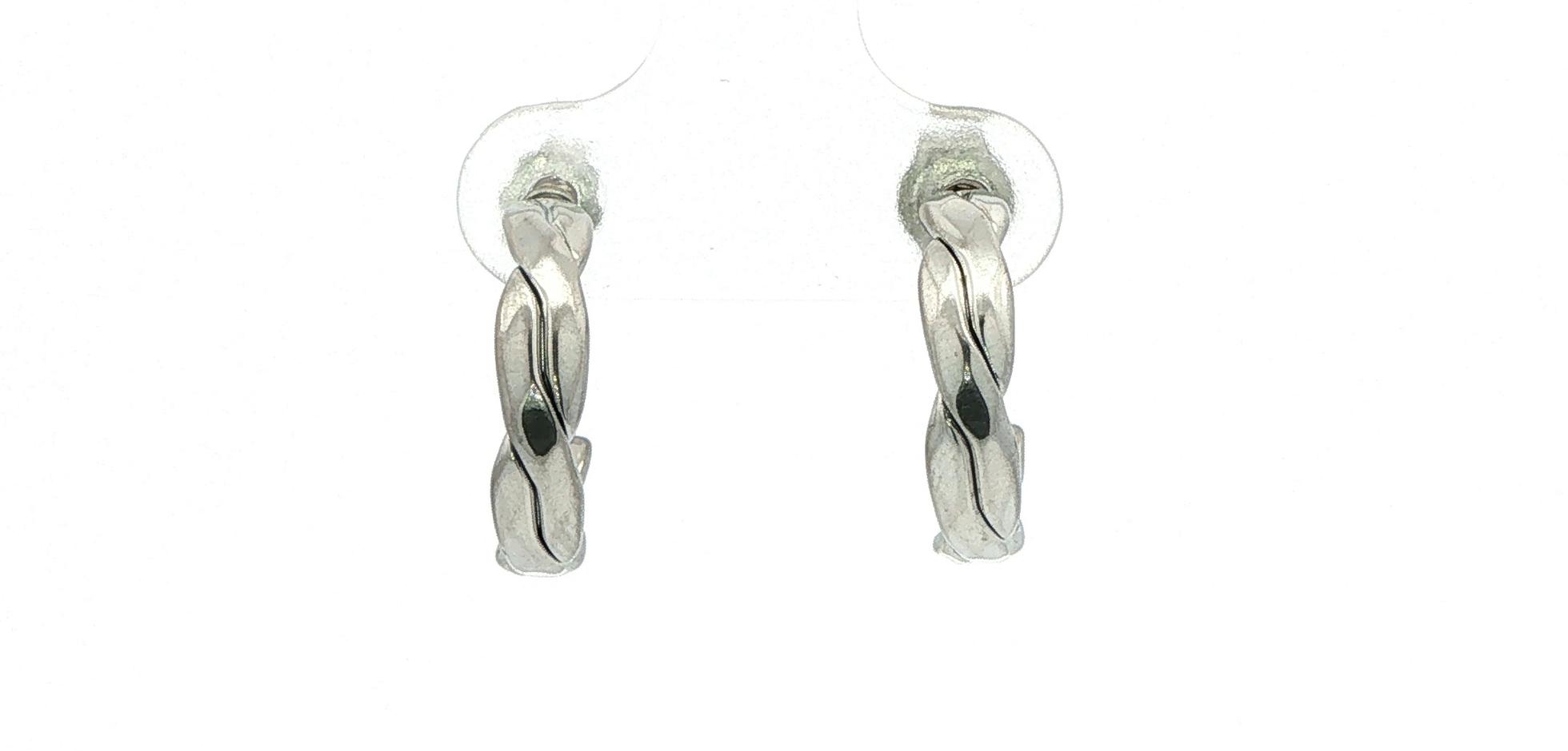 Twisted Hoop Earrings in Sterling Silver