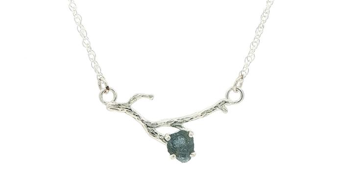 content/products/Deep Blue Raw Montana Sapphire Branch Necklace in Sterling Silver