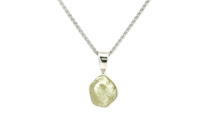 content/products/Bezel-set Raw Pale Yellow Montana Sapphire Solitaire Necklace in Sterling Silver