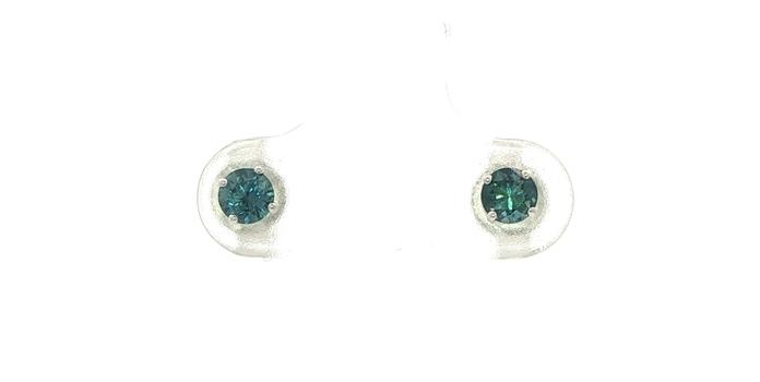 content/products/Blue-Green Montana Sapphire Stud Earrings in 4-Prong Setting in Sterling Silver (0.50cts TWT)