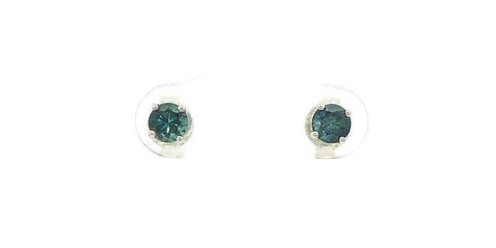 content/products/Blue-Green Montana Sapphire Stud Earrings in 4-Prong Setting in Sterling Silver (0.66cts TWT)