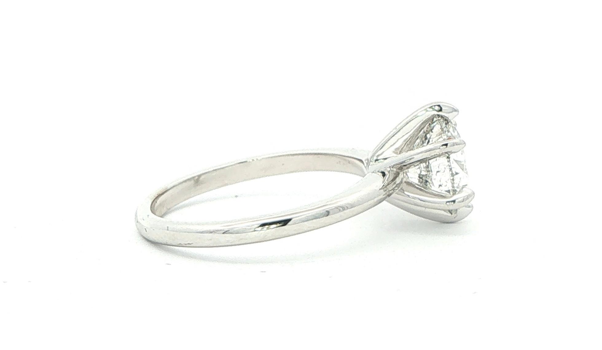 Diamond Six-Prong Solitaire Ring in White Gold (2.12cts) side