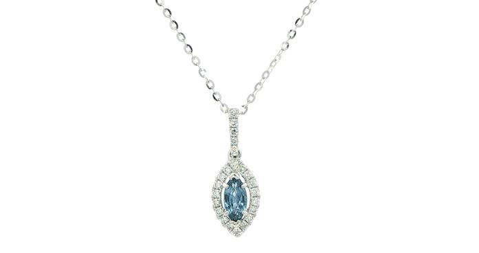 content/products/Marquise Montana Yogo Sapphire and Diamond Halo Pendant Necklace in White Gold (0.36cts TWT)