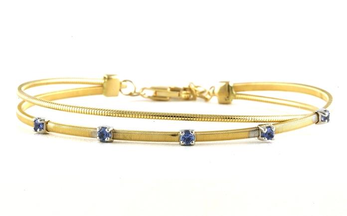 content/products/5-Stone Montana Yogo Sapphire Crossover Bangle Bracelet in Yellow Gold (0.23cts TWT)