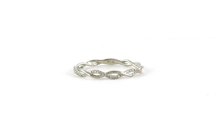 content/products/Diamond Pave Twist Thin Band in White Gold (0.06cts TWT)