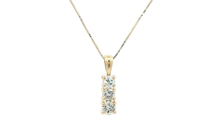 content/products/Three-Stone Diamond Pendant Necklace in Yellow Gold (0.79cts TWT)