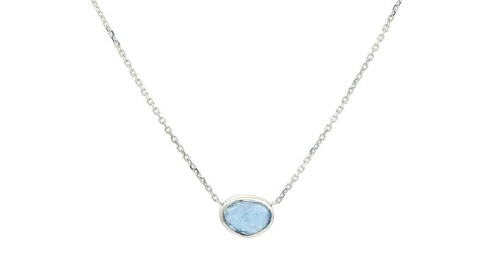 content/products/Raw Montana Yogo Sapphire Bezel Pendant Necklace on Split Chain in White Gold (0.47cts TWT)
