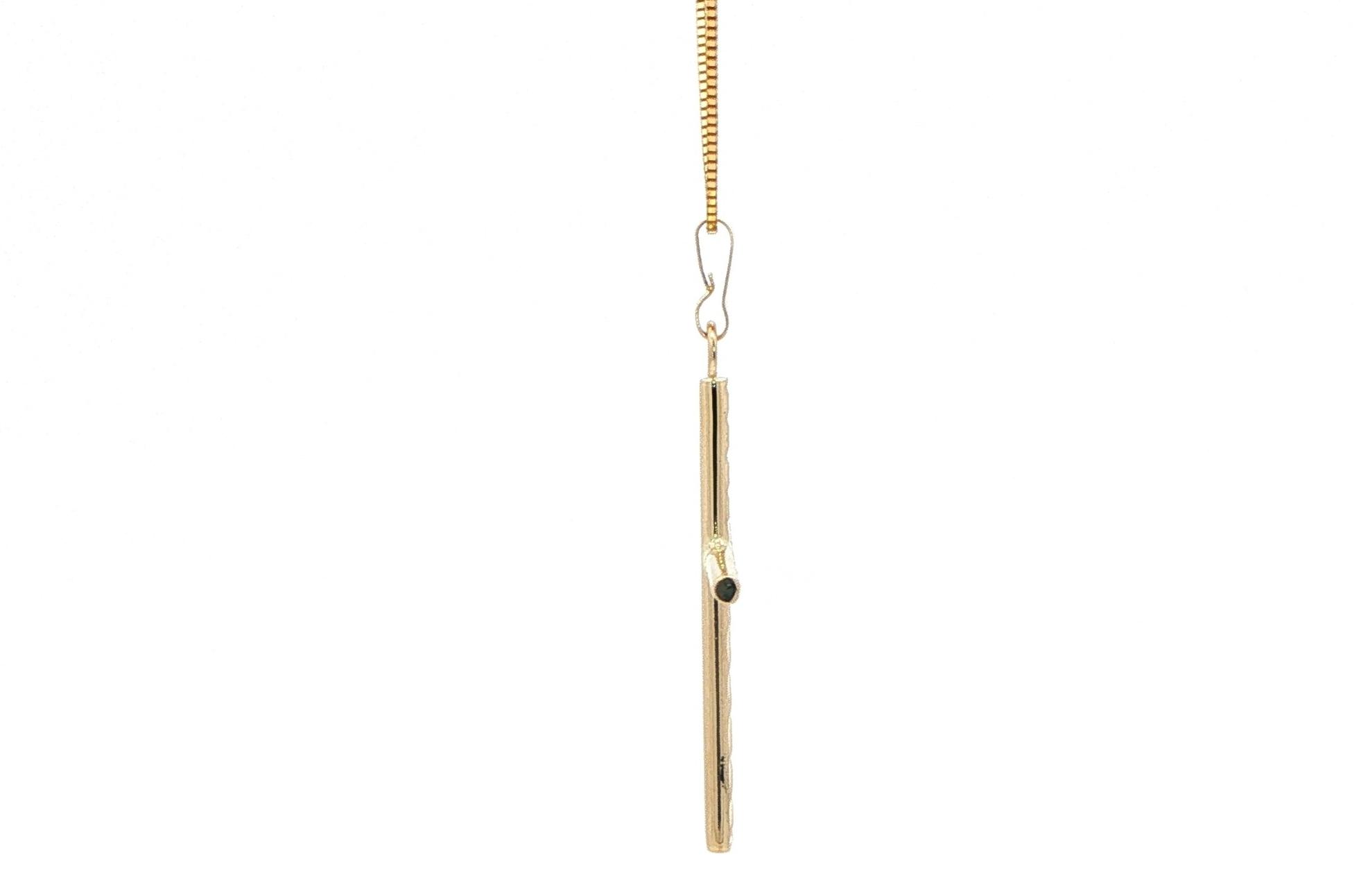 Estate Piece: Textured Cross Pendant Necklace in Yellow Gold side