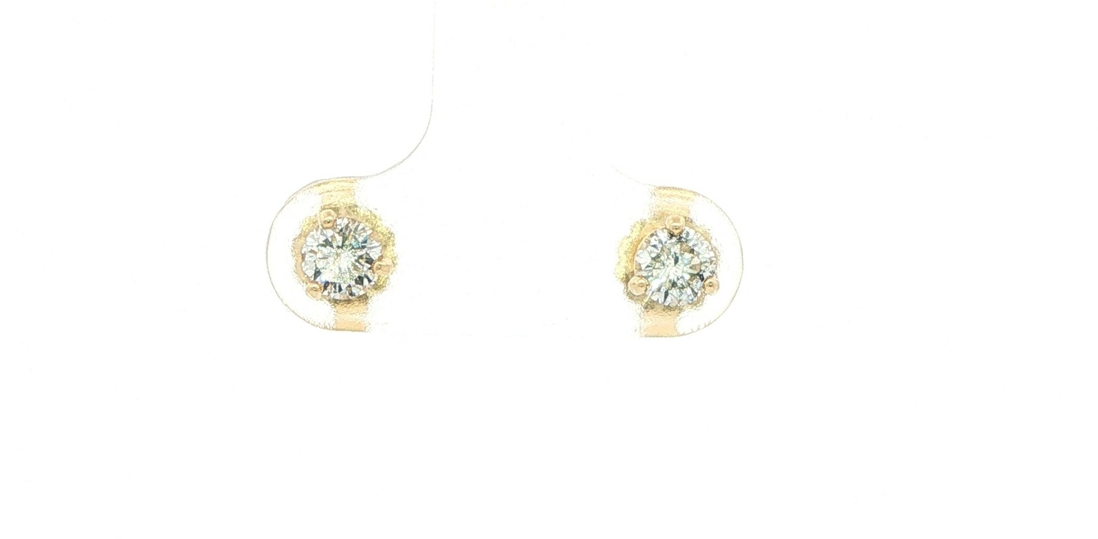 Diamond Stud Earrings in 3-Prong Martini Settings in Yellow Gold (0.56cts TWT)