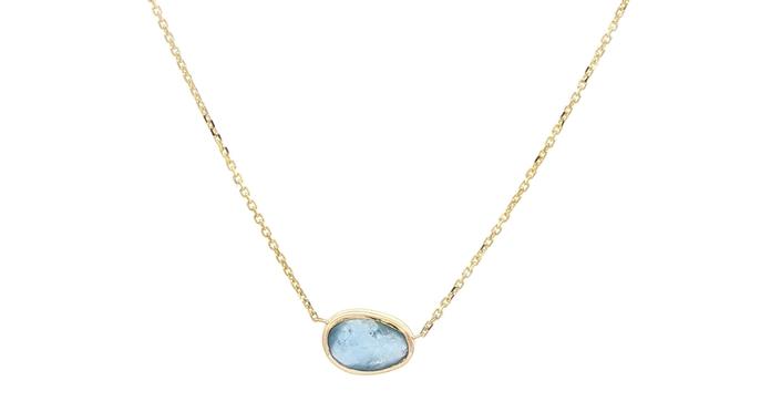 content/products/Raw Montana Yogo Sapphire Bezel Pendant Necklace on Split Chain in Yellow Gold (0.58cts TWT)