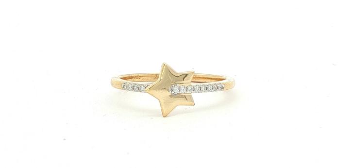content/products/Shooting Star Diamond Fashion Ring in Yellow Gold (0.06cts TWT)