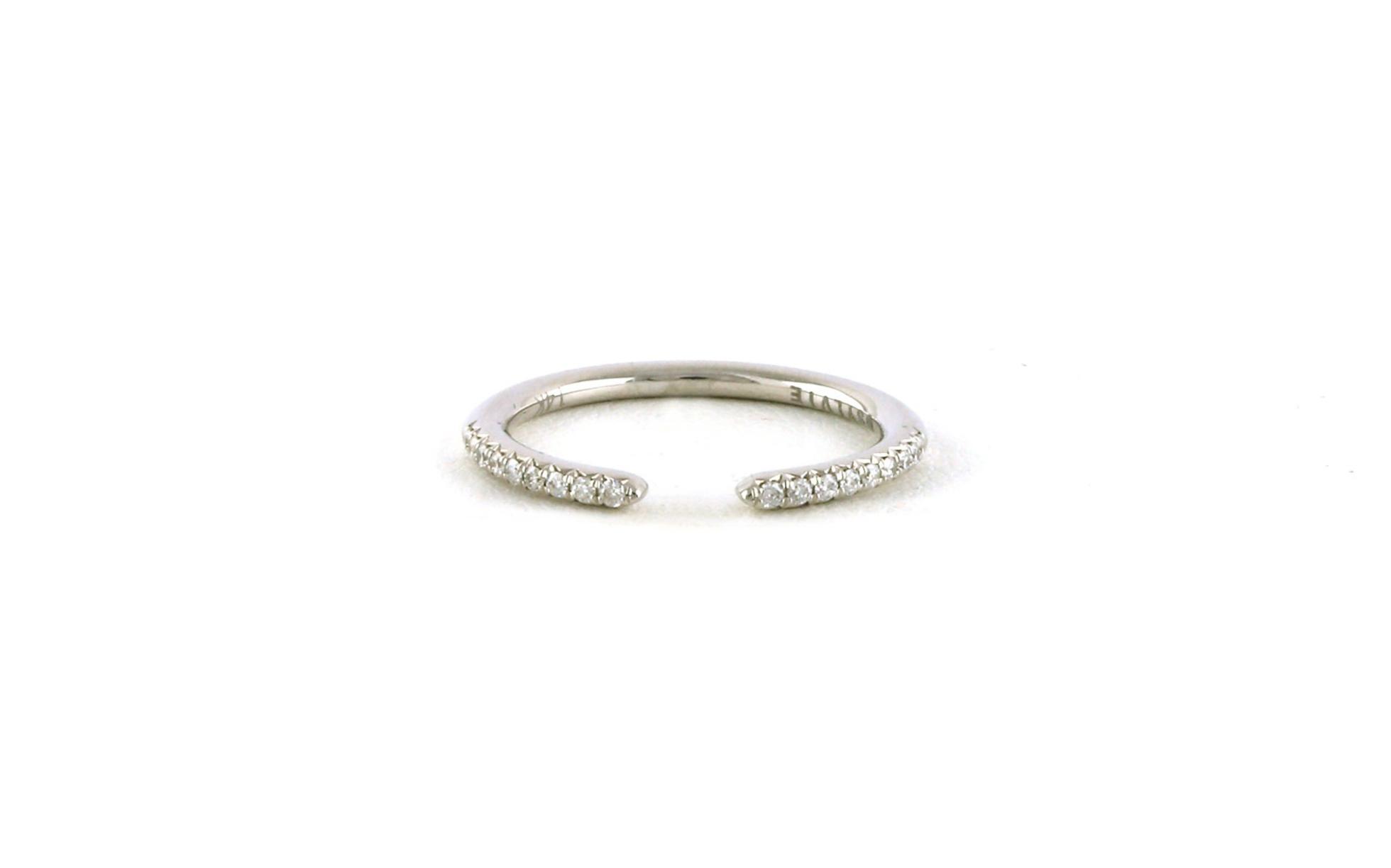 Open Space Diamond Band in White Gold (0.15cts TWT)