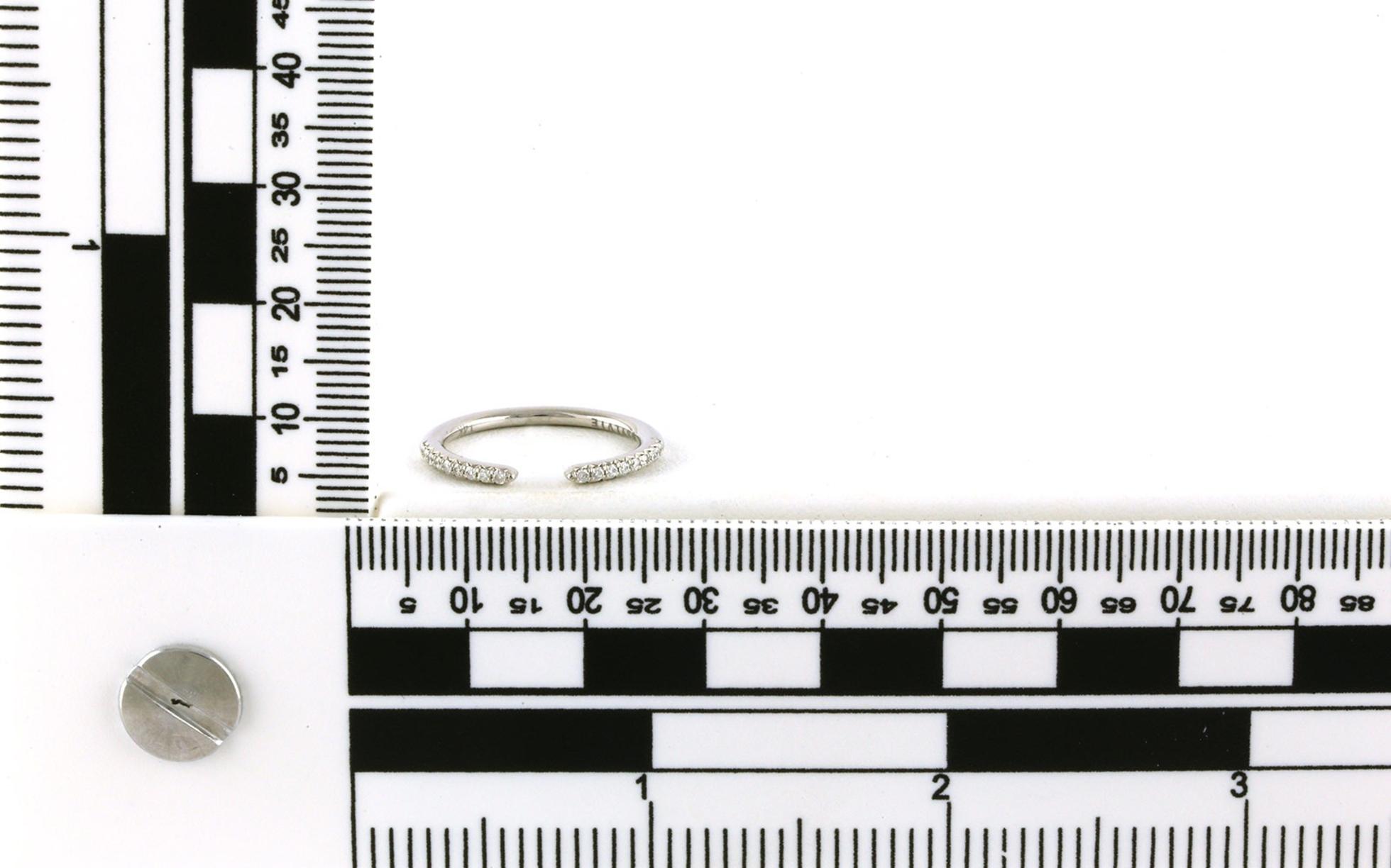 Open Space Diamond Band in White Gold (0.15cts TWT) scale