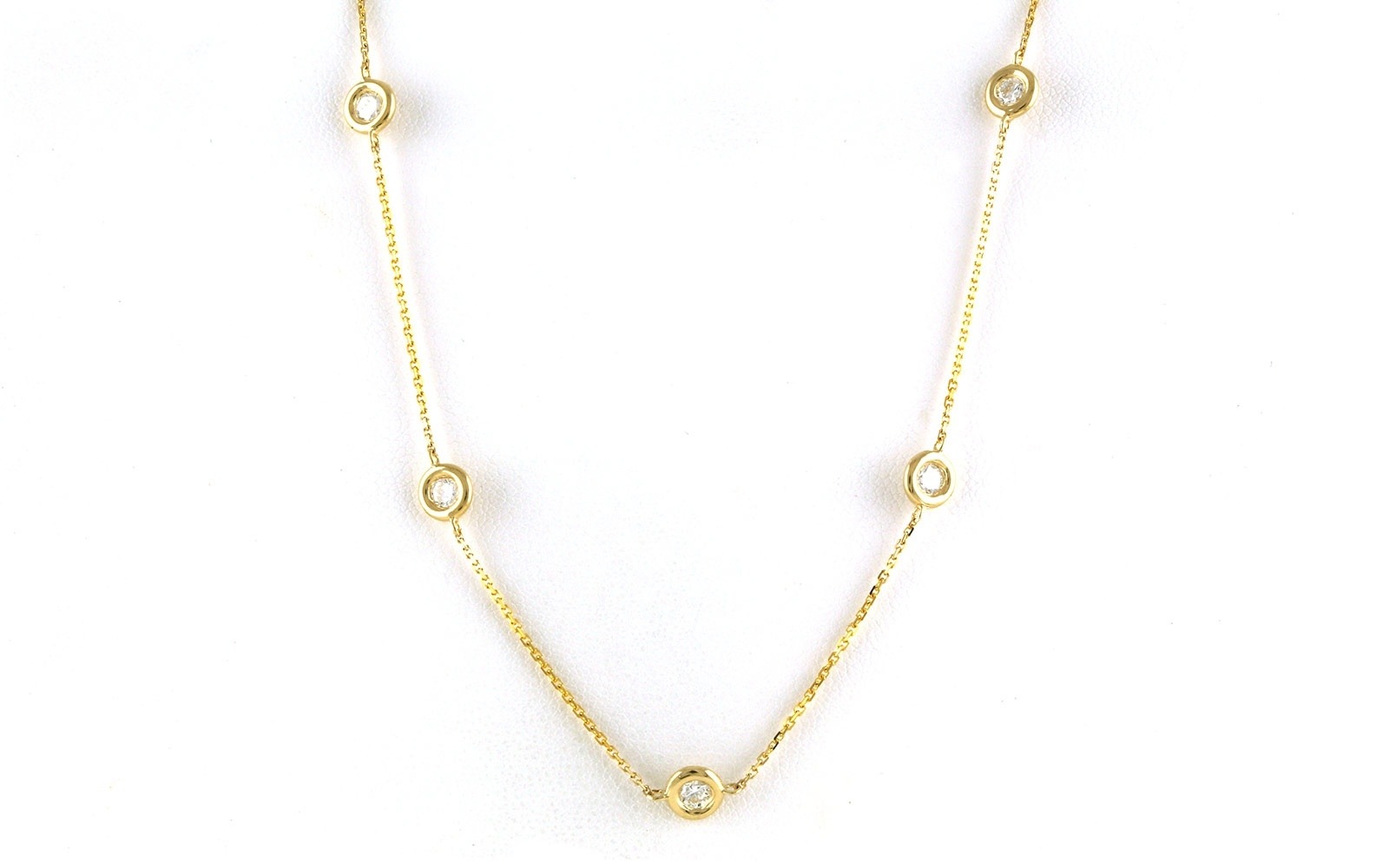 Diamonds by the Yard Bezel-set Necklace in Yellow Gold (1.00cts TWT)