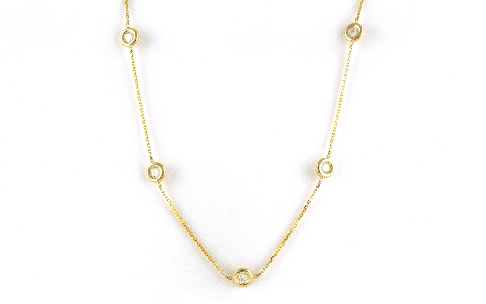 Diamonds by the Yard Bezel-set Necklace in Yellow Gold (1.00cts TWT)