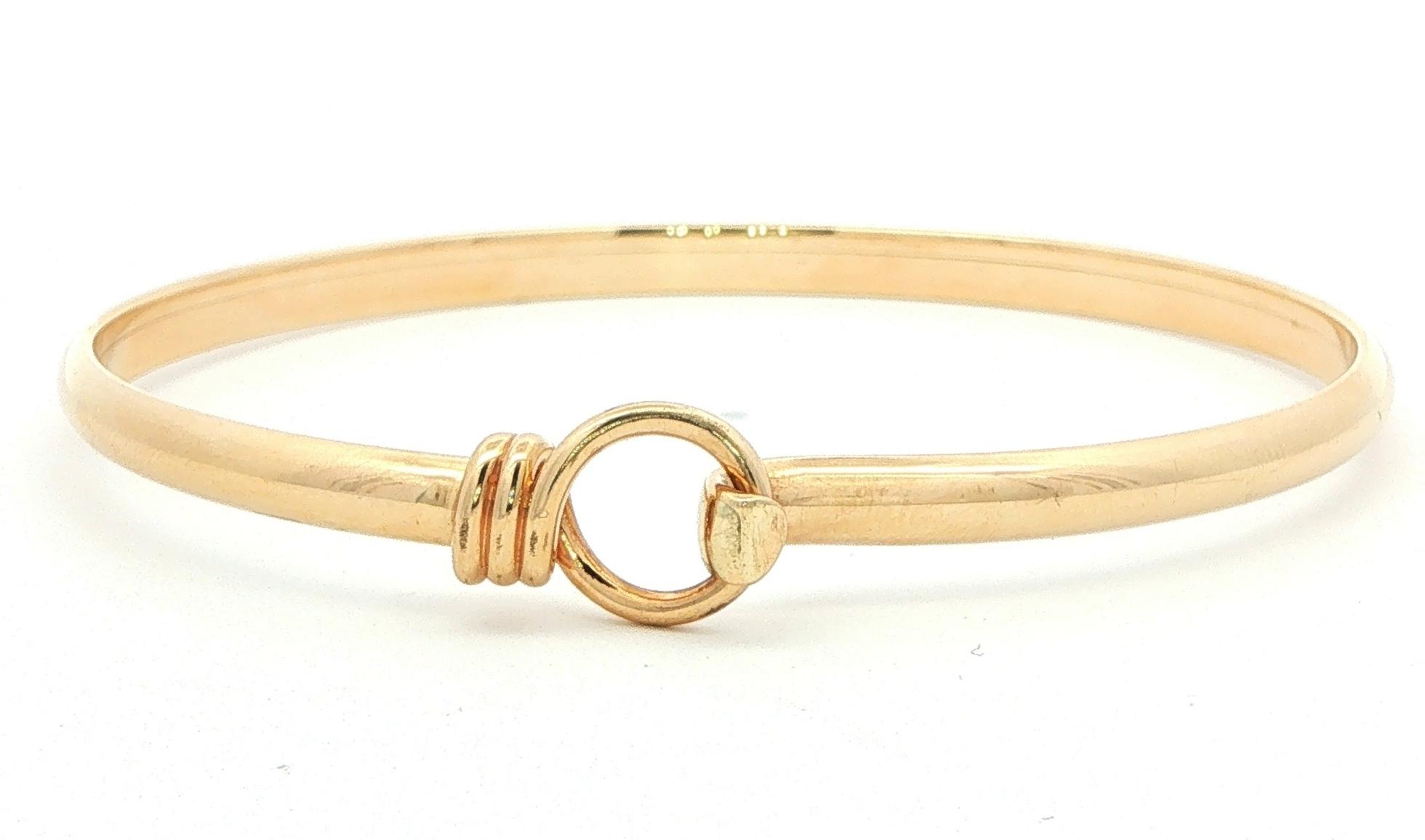 Bangle with Hook and Loop Closure in Yellow Gold