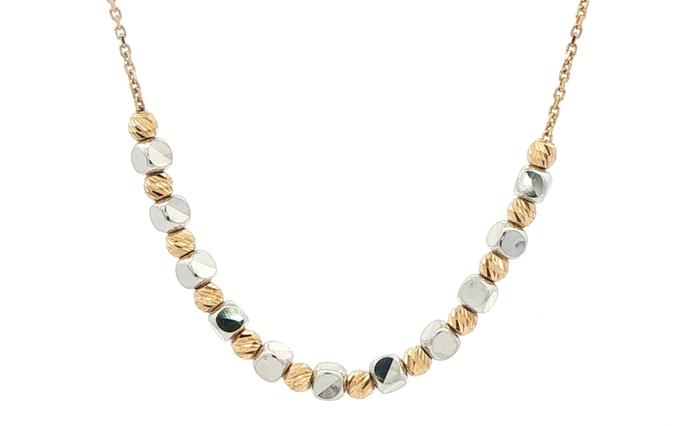 content/products/Mixed Metal Beaded Necklace in Yellow and White Gold