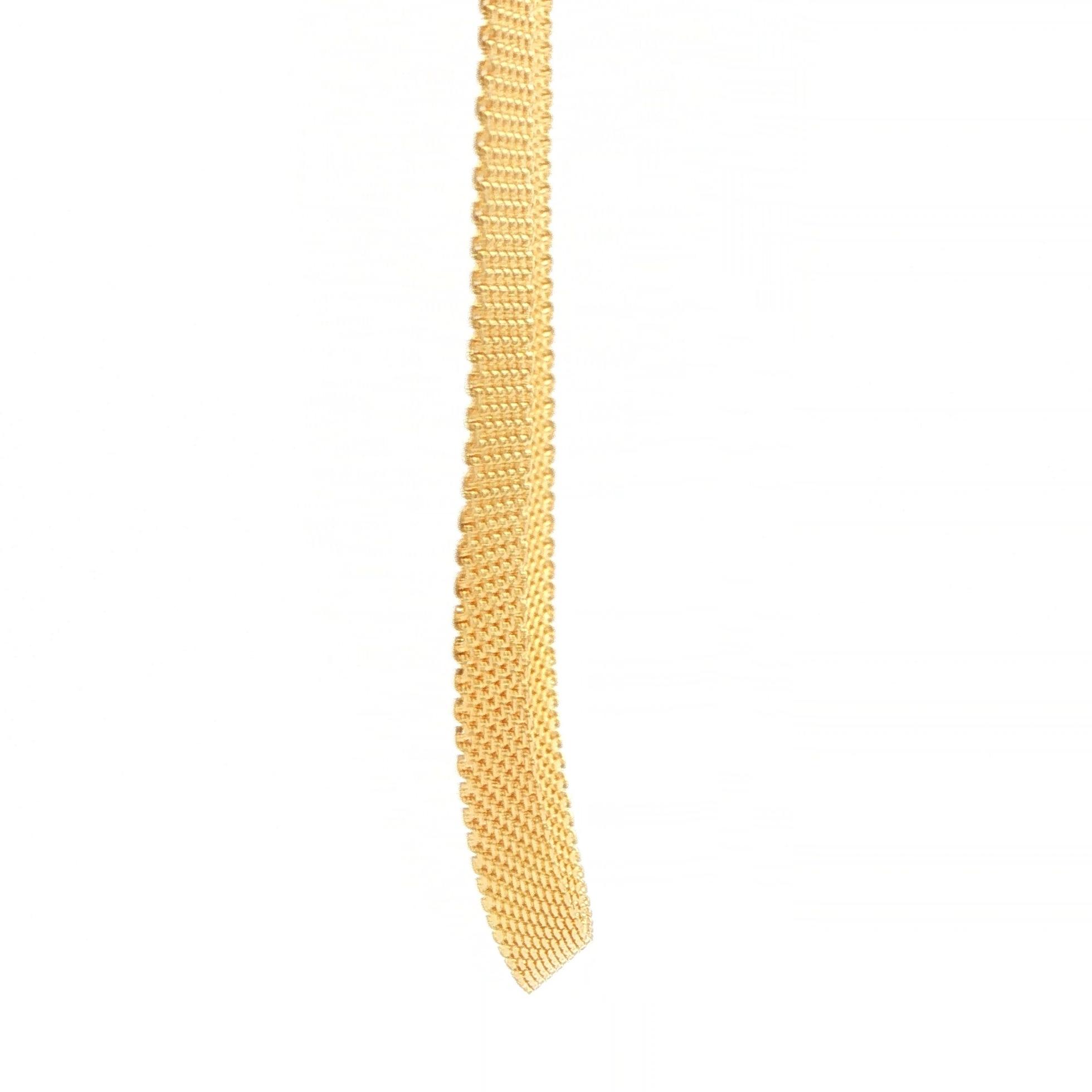 Woven Mesh Flat Chain Necklace in Yellow Gold side