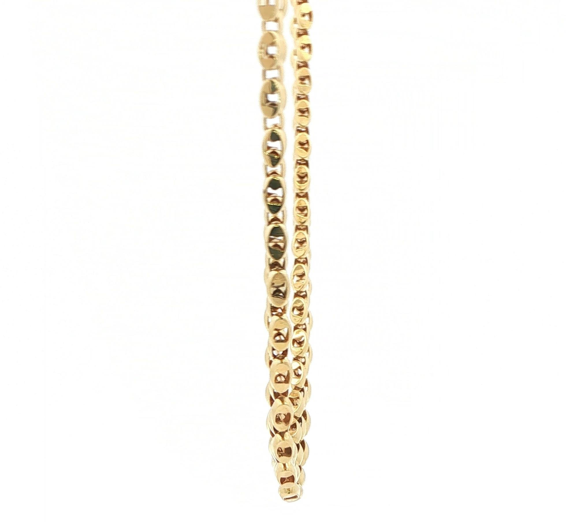 Interlocking Panther Link Chain Necklace in Yellow Gold side
