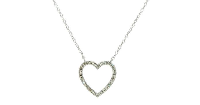 content/products/Open Heart Diamond Necklace in White Gold (0.10cts TWT)