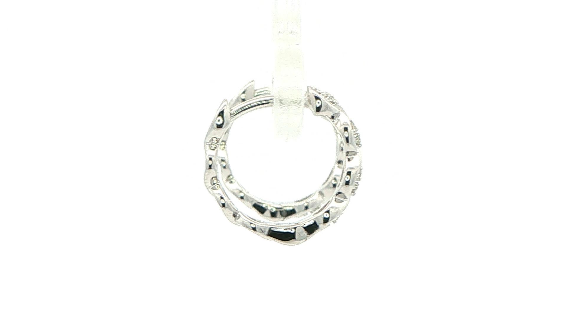 Diamond Infinity Hoop Earrings in White Gold (0.05cts TWT) side