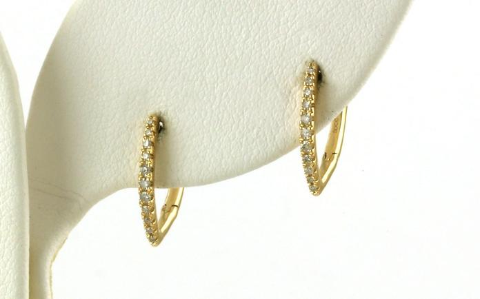 content/products/Yellow Gold V-Shaped Diamond Hoop Earrings (0.10cts TWT)