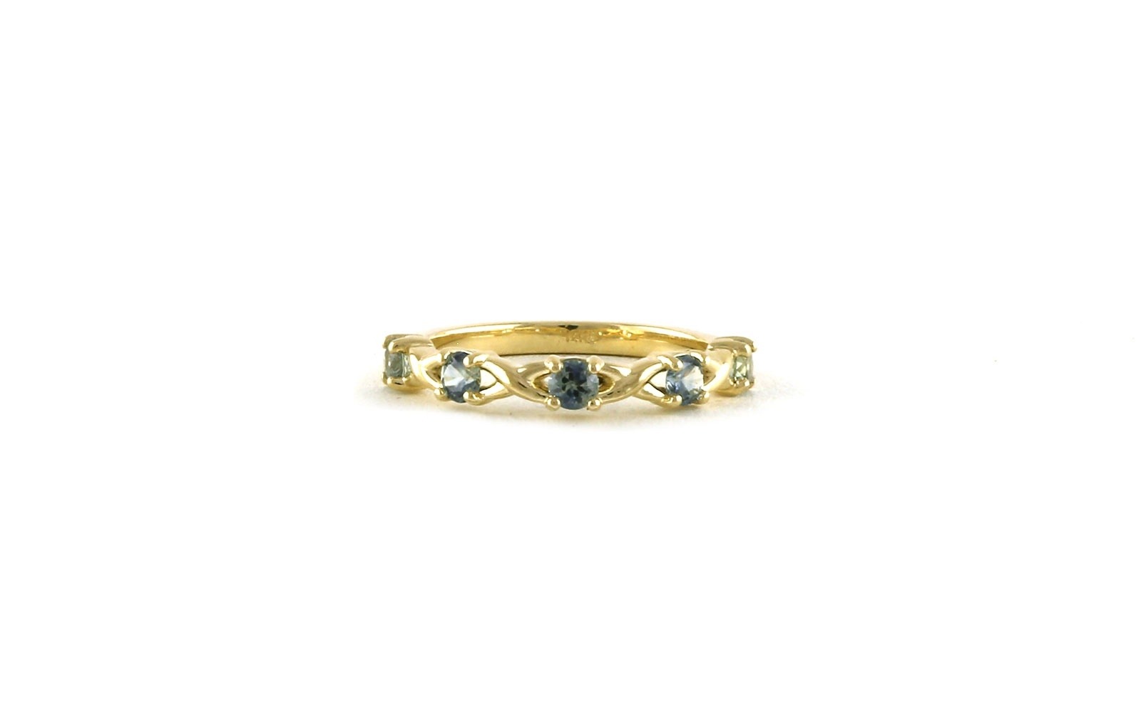 Montana Sapphire XOXO Band in Yellow Gold (0.56cts TWT)