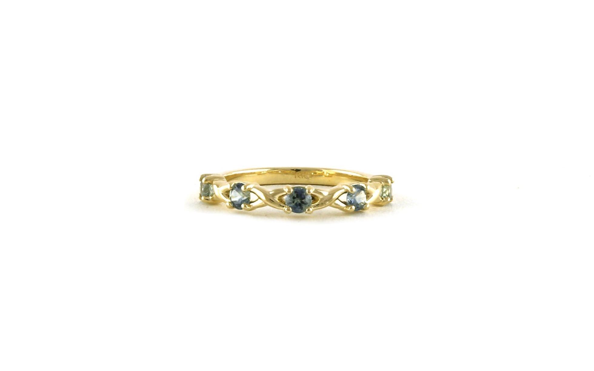 Montana Sapphire XOXO Band in Yellow Gold (0.56cts TWT)