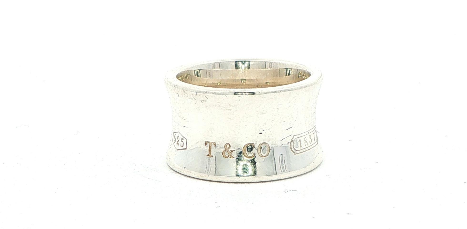 Estate Piece: Tiffany & Co. Wide Concave Band Ring in Sterling Silver