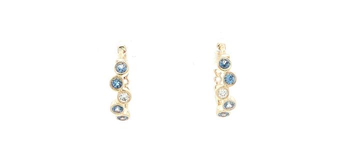 content/products/Bezel-set Scattered Montana Yogo Sapphire and Diamond Hoop Earrings in Yellow Gold (0.28cts TWT)