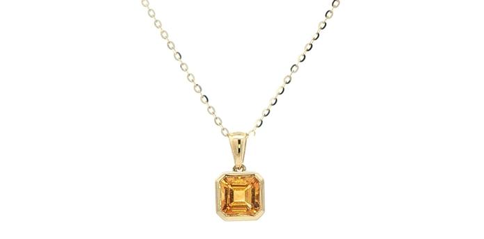 content/products/Asscher-Cut Citrine Bezel Pendant Necklace in Yellow Gold (0.67cts TWT)