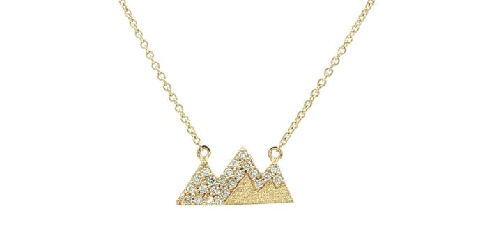 content/products/Diamond Mountain Range Charm Necklace in Yellow Gold (0.18cts TWT)