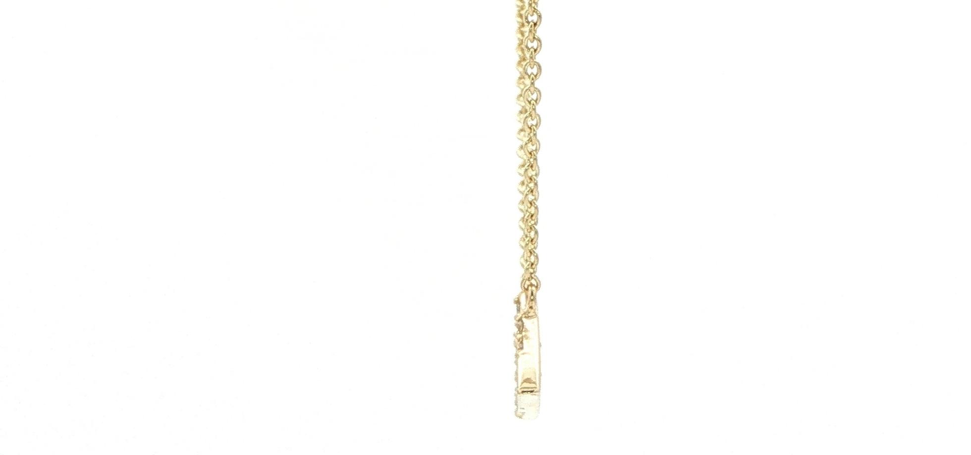 Diamond Mountain Range Charm Necklace in Yellow Gold (0.18cts TWT) side