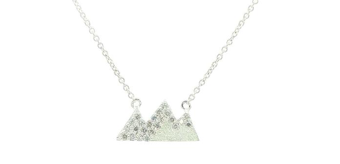 content/products/Diamond Mountain Range Charm Necklace in White Gold (0.18cts TWT)