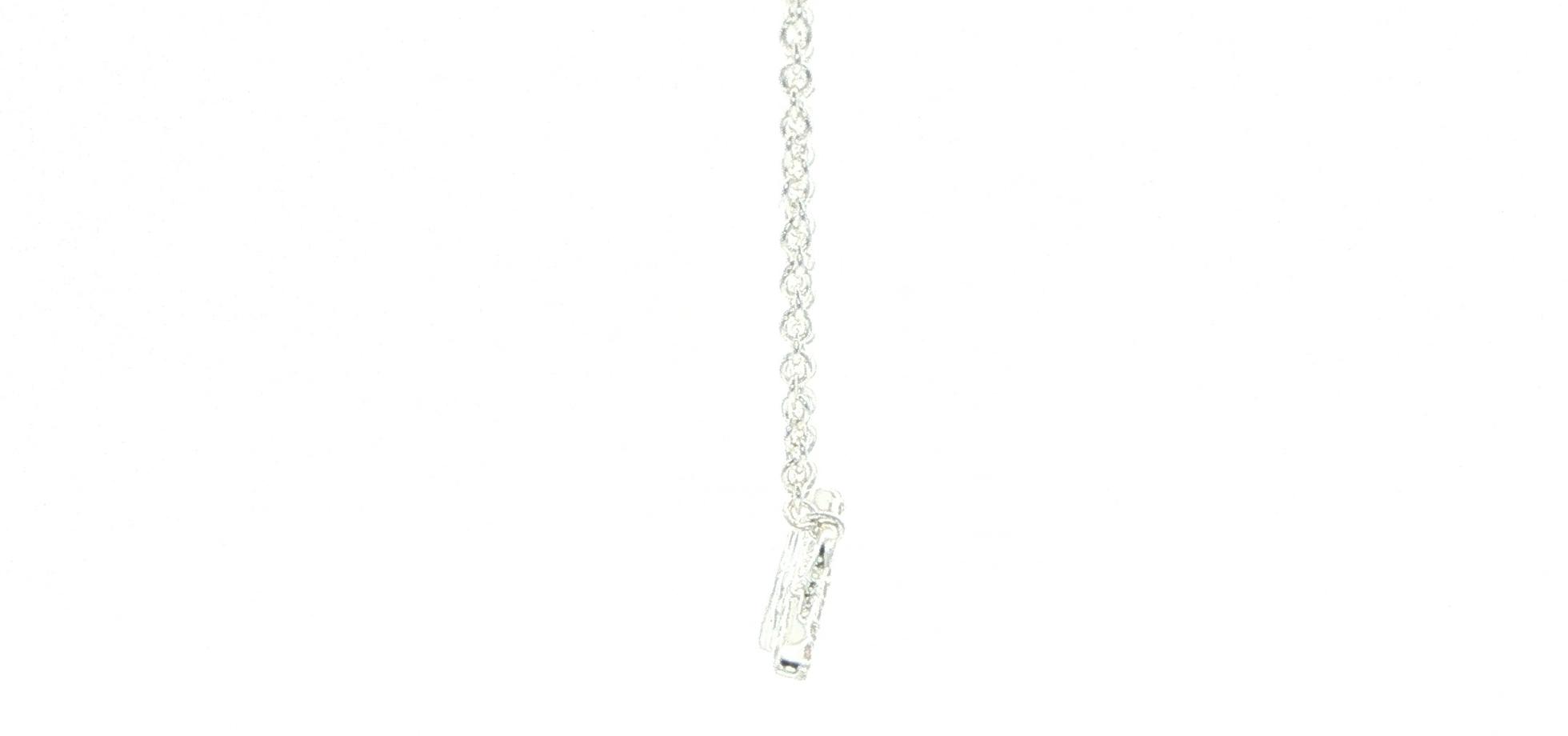 Diamond Pave Mountain Range Necklace in White Gold (0.17cts TWT) side