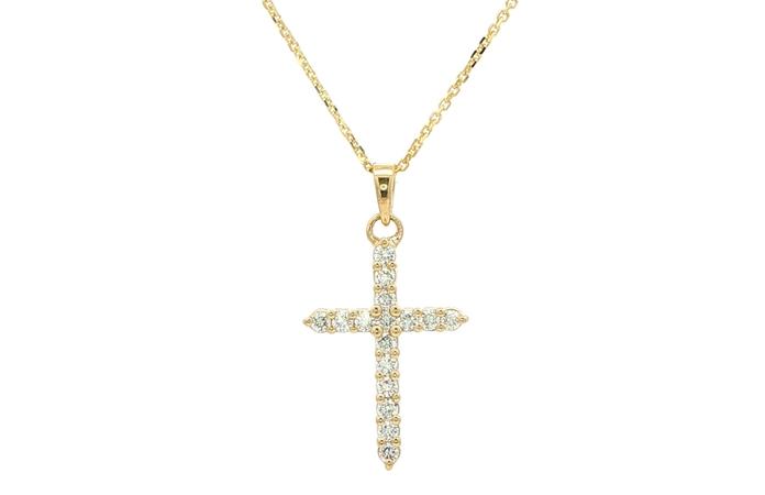 content/products/Diamond Cross Pendant Necklace in Yellow Gold (0.25cts TWT)