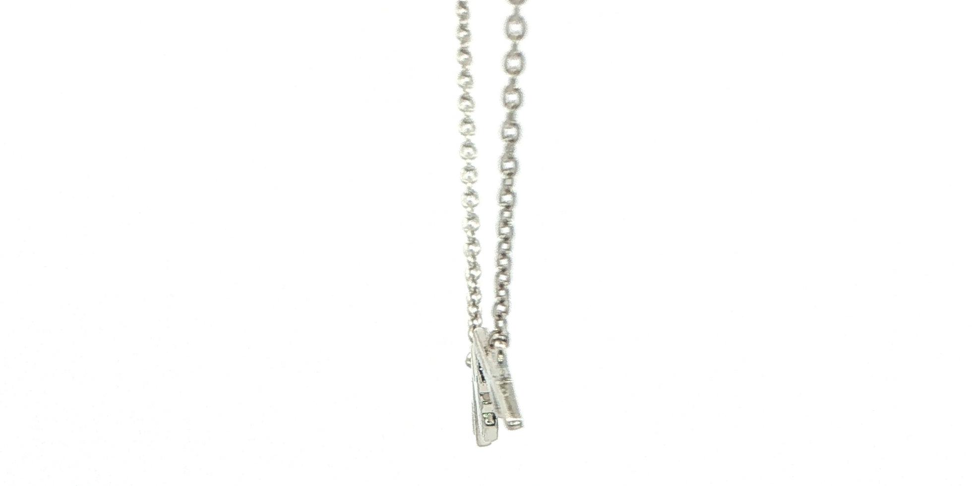 Textured Mountain Range Charm Necklace in Sterling Silver side
