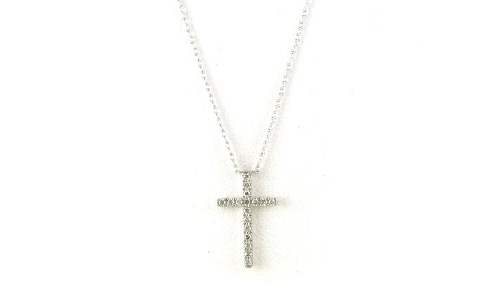 content/products/17-Stone Diamond Pave Cross in White Gold (0.10cts TWT)