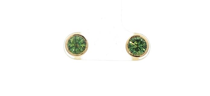 content/products/Green Montana Sapphire Bezel Stud Earrings in Yellow Gold (1.48cts TWT)