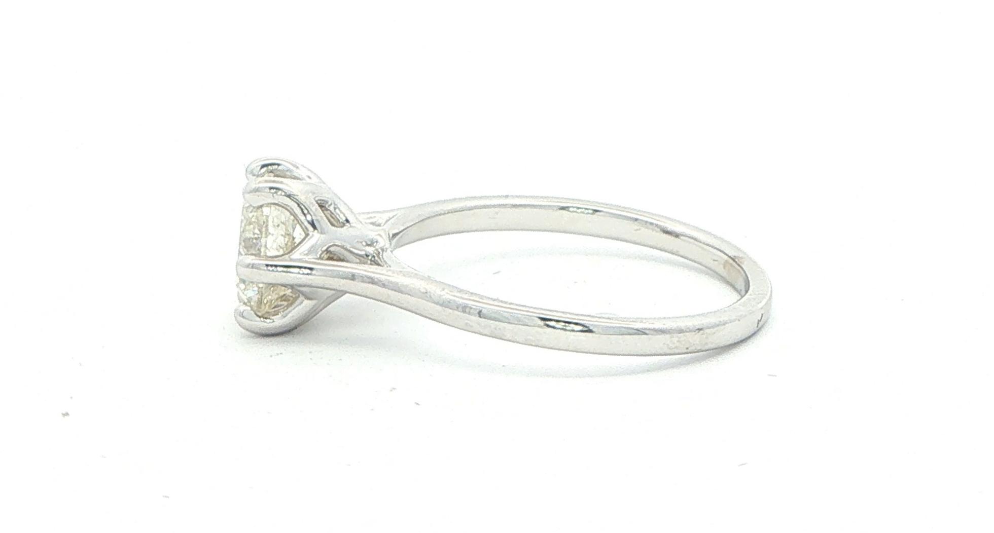 6-Prong Tulip Diamond Solitaire Ring in White Gold (1.45cts TWT) side