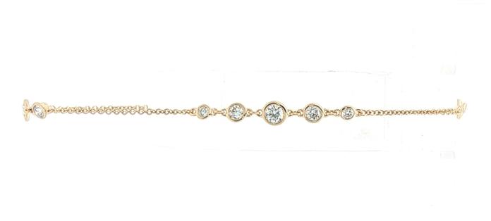 content/products/Graduated Bezel Diamond Station Bracelet in Yellow Gold (0.50cts TWT)