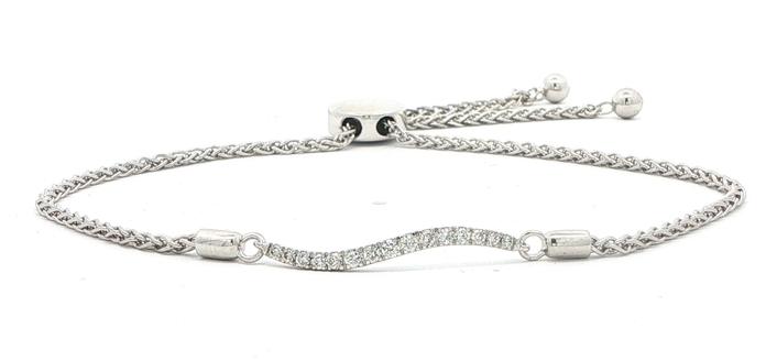 content/products/Diamond Wave Bolo Chain Bracelet in Sterling Silver (0.20cts TWT)