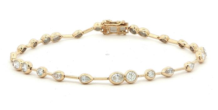 content/products/Multi-shape Bezel-Set Diamond Station Bracelet in Yellow Gold (1.80cts TWT)