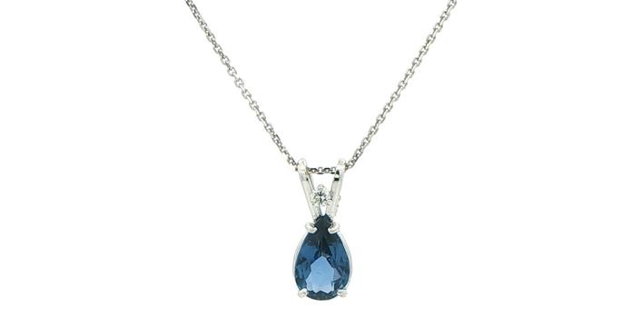 content/products/Pear-Cut Montana Yogo Sapphire Pendant Necklace with Diamond Accent in White Gold (0.90cts TWT)