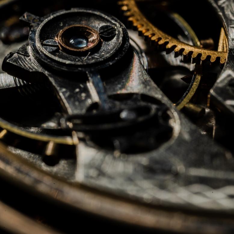 small gears inside a watch