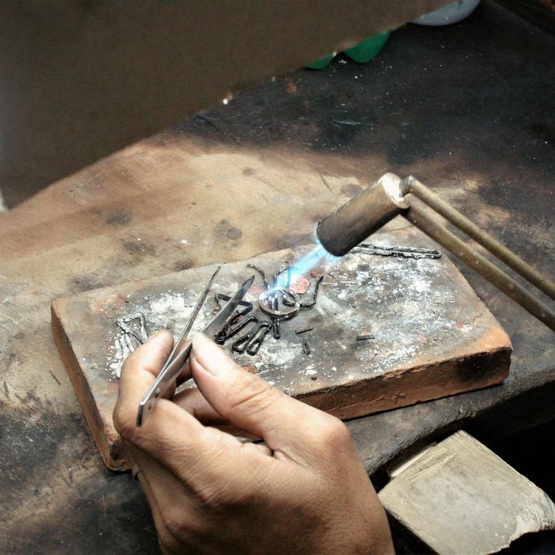 jewelry being repaired